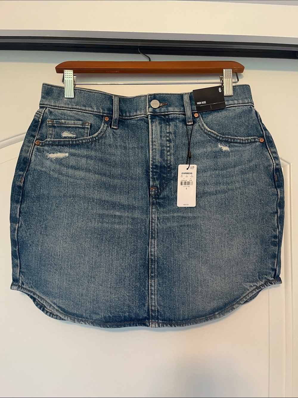 Express Blue Denim Mini Skirt